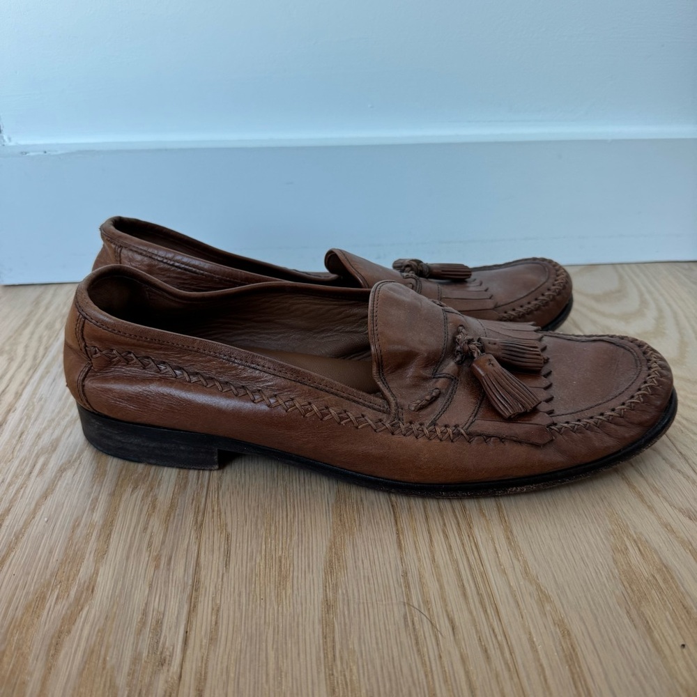 Domani Men’s Leather Slip-On Loafers with Tassels